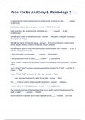 Penn Foster Anatomy Questions and Answers 100% correct 2023