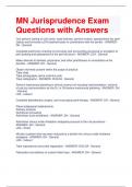 MN Jurisprudence Exam Questions with Answers