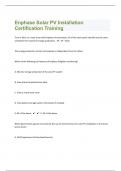 Enphase Solar PV Installation Certification Training 147 Review | Questions with 100% Correct Answers | Verified
