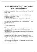 NURO 683 Module 9 Study Guide Questions With Complete Solutions