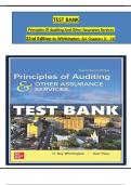 TEST BANK & Solution Manual For Principles of Auditing and Other Assurance Services 22nd Edition by Ray Whittington, Kurt Pany, All Chapters Complete, Newest Version