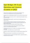 Epic Bridges 101 Exam Questions and Answers (Graded A+)2023