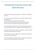 DaVita Study Guide Test Questions & Answers 2023 Solution 100% Correct