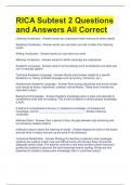 RICA Subtest 2 Questions and Answers All Correct