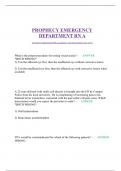 Prophecy Relias Emergency Department (ED) RN A Exam |Version 1| (Latest 2023/ 2024) Questions and Verified Answers| Grade A