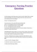 Emergency Nursing Practice Questions 2023/2024