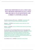 NRNP 6566 MIDTERM EXAM LATEST 2022- 2023/ NRNP6566 MIDTERM EXAM LATEST  2022-2023 REAL EXAM QUESTIONS AND  CORRECT ANSWERS |AGRADE