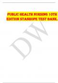 Public Health Nursing 10th Edition Stanhope Test Bank