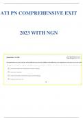 ATI PN COMPREHENSIVE EXIT 2023 WITH NGN EXAM QUESTIONS AND CORRECT DETAILED ANSWERS (VERIFIED ANSWERS) |ALREADY GRADED A+