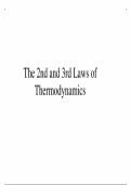 Second and third law of thermodynamics 