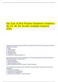   Ear, Eye, & Skin Practice Questions Chapters-- 46, 47, 48, 24, 25 with complete solutions 2023.