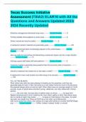 Texas Success Initiative Assessment (TSIA2) ELAR16 with All the Questions and Answers Updated 2023/ 2024 Recently Updated