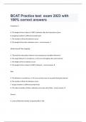 BCAT Practice test  exam 2023 with 100% correct answers