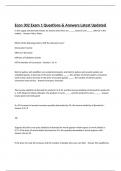 Econ 302 Exam 1 Questions & Answers Latest Updated 