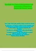 Test Bank for Clinical Manifestations and Assessment of Respiratory Disease 8th Edition by Des Jardins| VERIFIED ANSWERS BY EXPERTS