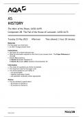 AQA AS HISTORY PAPER 2 JUNE 2023 QUESTION PAPER AND MARK SCHEME BUNDLE  (7041/2B: The Wars of the Roses, 1450–1499 Component 2B The Fall of the House of Lancaster, 1450–1471)