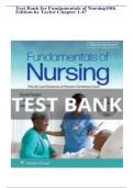 Test Bank for Fundamentals of Nursing 10th Edition by Taylor Chapter 1-47 | Complete Guide Newest Version 2023