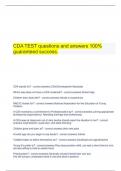  CDA TEST questions and answers 100% guaranteed success.