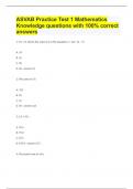 ASVAB Practice Test 1 Mathematics Knowledge questions with 100% correct answers.