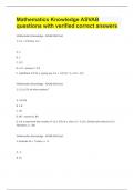 Mathematics Knowledge ASVAB questions with verified correct answers