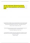 Asvab Arithmetic Reasoning Actual Practice Test questions and answers 2023