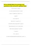 PiCat ASVAB Math Knowledge test questions fully solved & updated 2023.