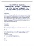 CHAPTER 06: CLINICAL  MANIFESTATIONS AND ASSESSMENT  OF RESPIRATORY DISEASE, 8TH  EDITION EXAM REVIEW 2023/2024