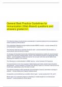   General Best Practice Guidelines for Immunization (Web-Based) questions and answers graded A+.