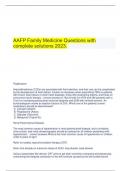  AAFP Family Medicine Questions with complete solutions 2023.