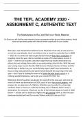 Stuvia 665381 the tefl academy 2020 assignment c authentic text