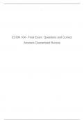 ECON 104 - Final Exam Questions and Correct Answers Guaranteed Sucess