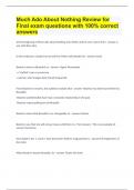 MUCH ADO ABOUT NOTHING-WILLIAM SHAKESPEAR BUNDLED EXAMS 2023/24|ALL GRADED A+|ALL WITH 100% CORRECT ANSWERS|ALL VERIFIED FOR ACCURACY|GUARANTEED SUCCESS