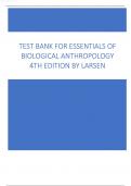 Test Bank for Essentials of Biological Anthropology 4th Edition 