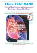 Test Bank - Clinical Manifestations and Assessment of Respiratory Disease 9th Edition by Jardins