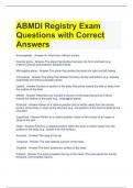 ABMDI Registry Exam Questions with Correct Answers
