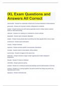 IXL Exam Questions and Answers All Correct 