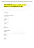 ASVAB Math exam questions with verified solutions(graded A+)