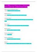 HESI - Anatomy & Physiology practice test2023 with 100% correct answers