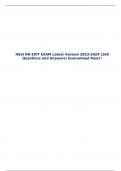 HESI RN EXIT EXAM Latest Version 2023-2024 (160 Questions and Answers) Guaranteed Pass!!