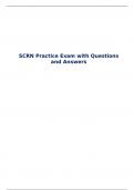 SCRN Practice Exam with Questions and Answers