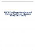 RNFA Final Exam Questions and Answers (Test Bank) (Question Bank) (2023-2024)