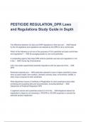 PESTICIDE REGULATION_DPR Laws and Regulations QAC Exam  all Answered (A+ GRADED)