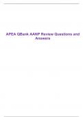 APEA QBank AANP Review Questions and Answers
