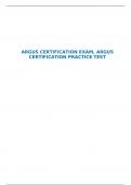 ARGUS CERTIFICATION EXAM, ARGUS CERTIFICATION PRACTICE TEST