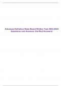 Arkansas Esthetics State Board Written Test 2023-2024 Questions and Answers (Verified Answers)