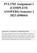 PVL3702 Assignment 1 (COMPLETE ANSWERS) Semester 2 2023 (698664) 