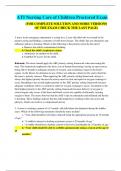 ATI Nursing Care of Children Proctored Exam 2023 , Nursing Care of Children ATI Proctored Exam 2023 Questions with Correct Answers 