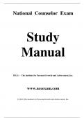 National Counselor Exam  Study  Manual