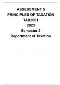 TAX2601 Assignment 05 semester 02 2023