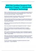 NBSTSA Certified Surgical First Assistant Chapter 1 Introduction to Surgical Technology